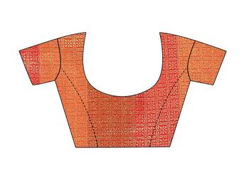 Kimisha Multicolor Sana Silk Woven Work Checks Pattern Saree With Running Blouse 3