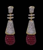 ruby grapes design exclusive designer handmade jhumka
