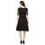 Black plain Crepe short dresses
