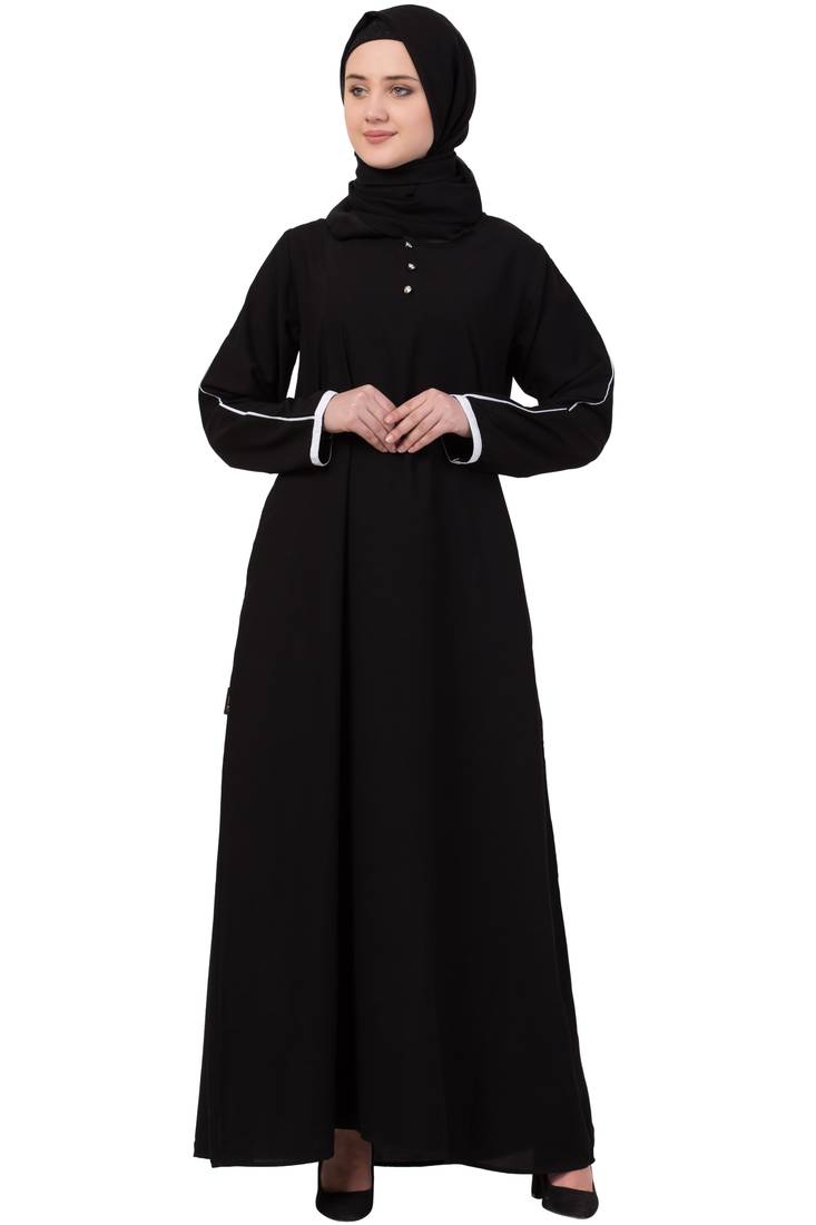 Black Plain Nida Abaya