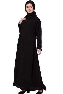 Black Plain Nida Abaya 3