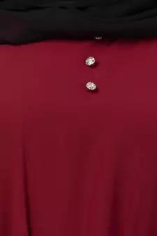 Maroon Plain Nida Abaya