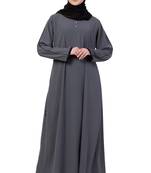 Grey Plain Nida Abaya