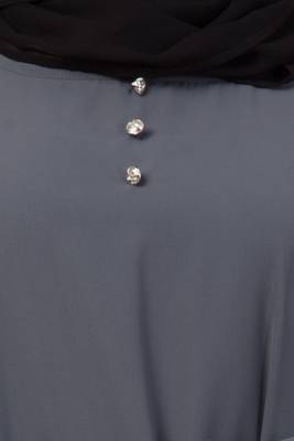 Grey Plain Nida Abaya 4