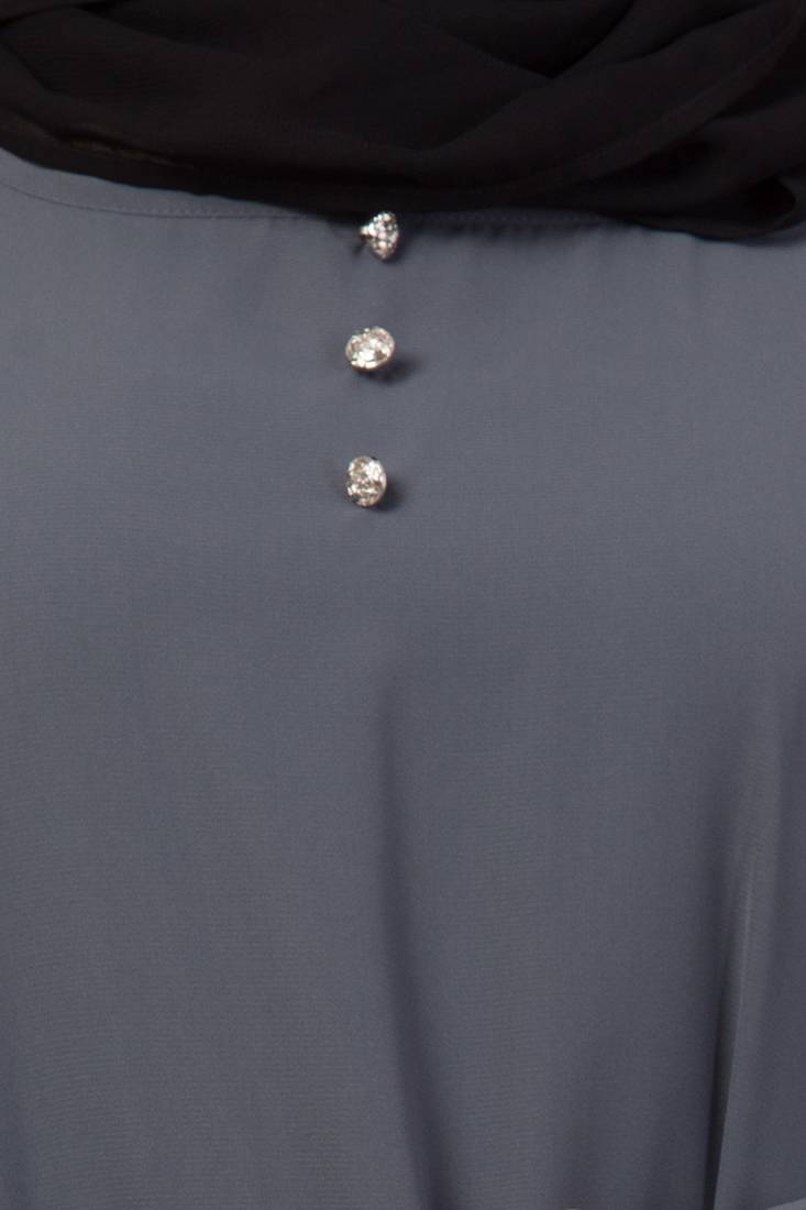 Grey Plain Nida Abaya