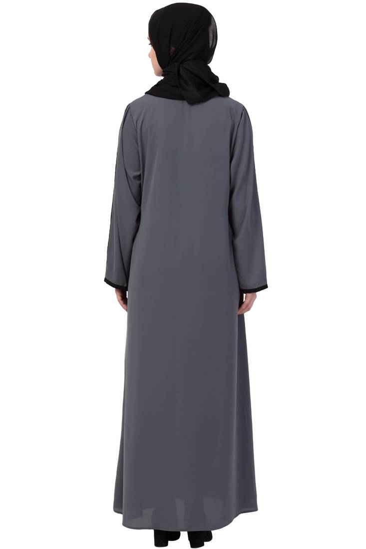 Grey Plain Nida Abaya