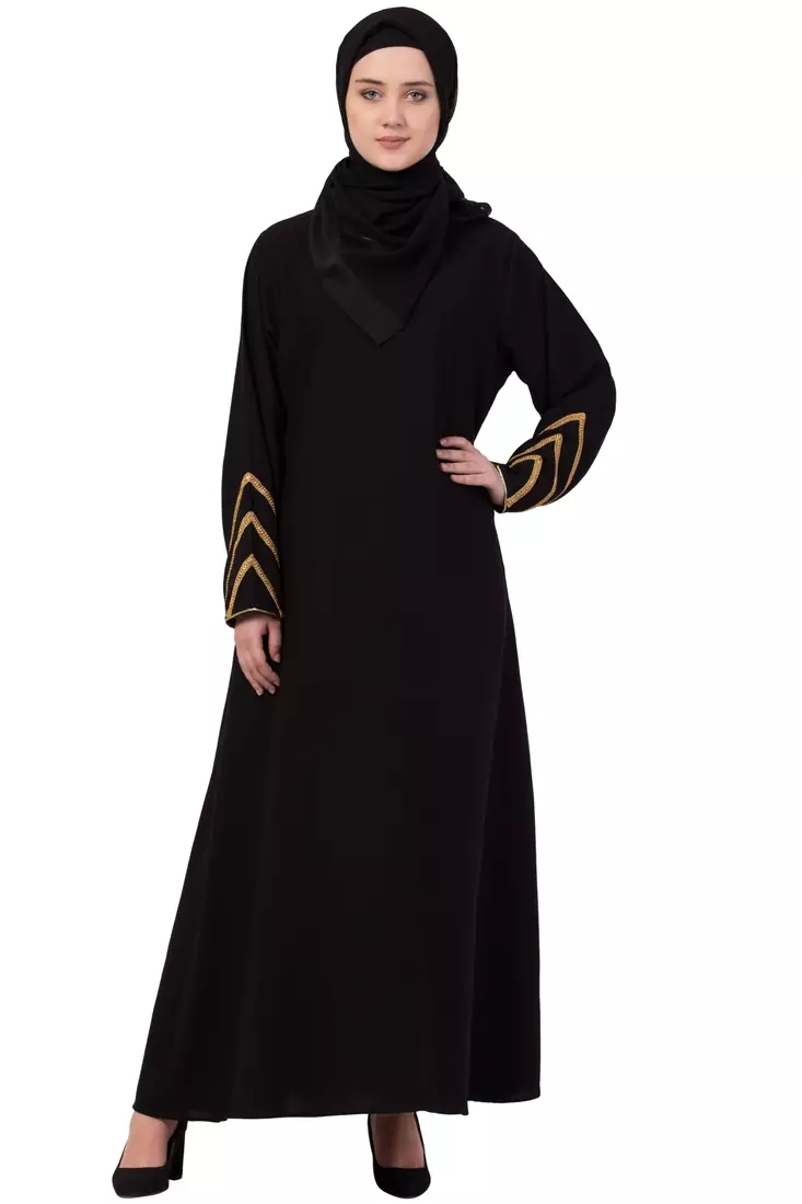 Black Plain Nida Abaya