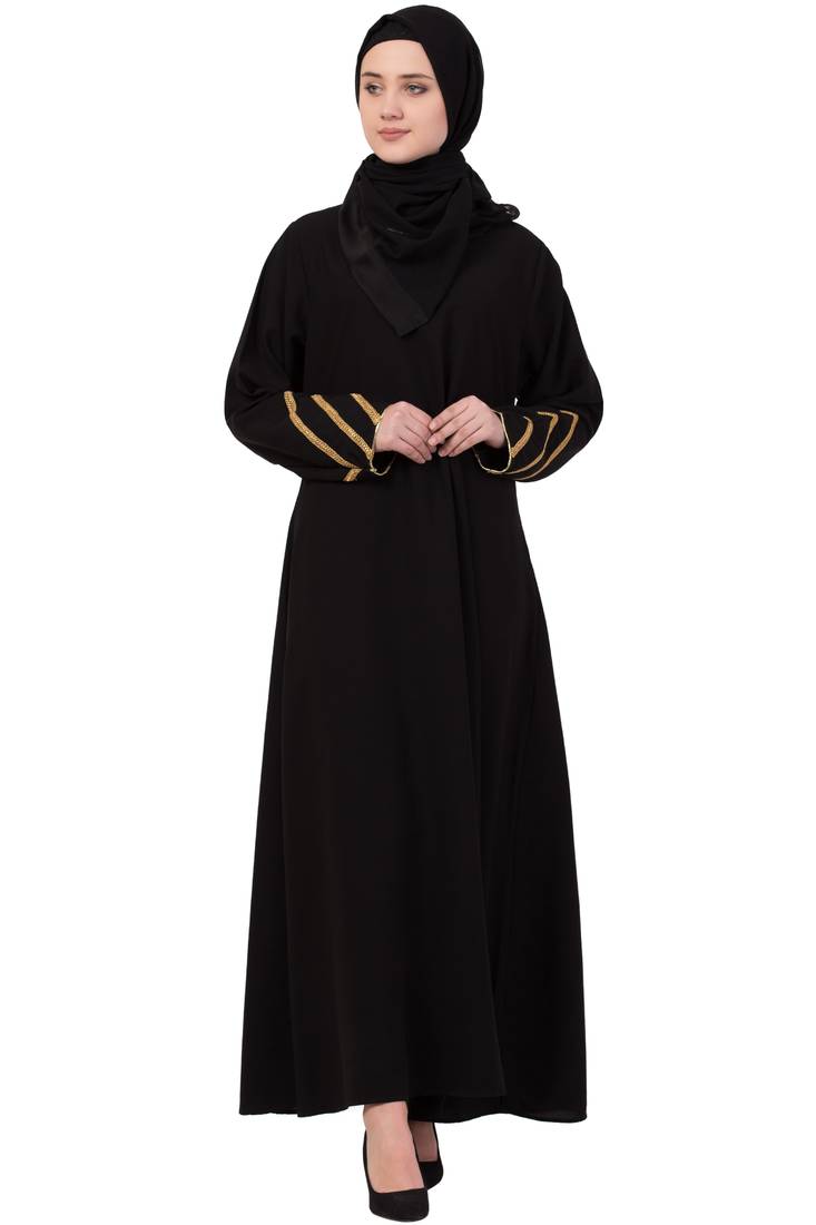 Black Plain Nida Abaya