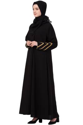 Black Plain Nida Abaya 3