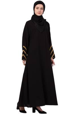 Black Plain Nida Abaya 4