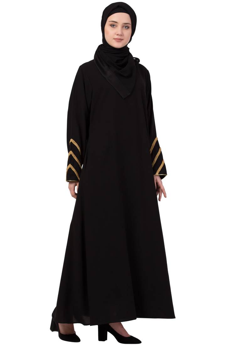 Black Plain Nida Abaya