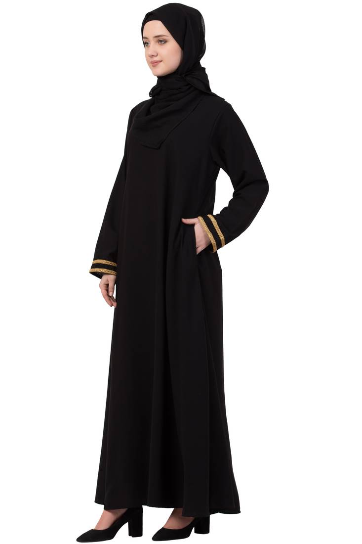 Black Plain Nida Abaya