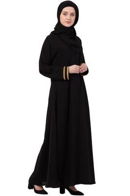 Black Plain Nida Abaya 3