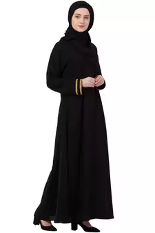 Black Plain Nida Abaya