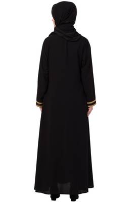 Black Plain Nida Abaya 5