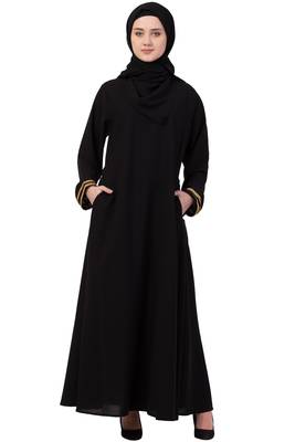 Black Plain Nida Abaya 6