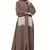Beige Plain Nida Abaya