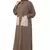 Beige Plain Nida Abaya