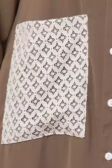 Beige Plain Nida Abaya
