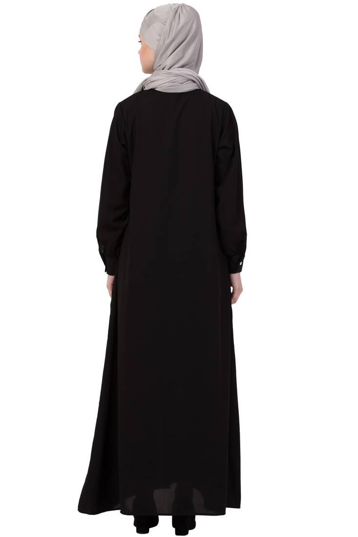 Black Plain Nida Abaya