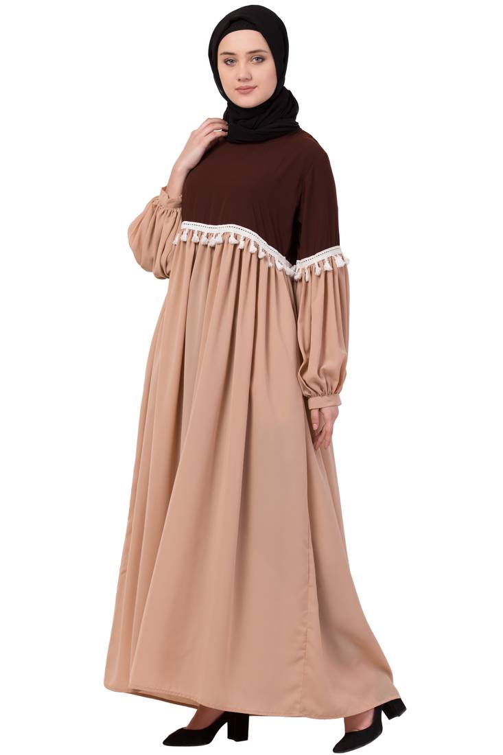 Brown Plain Nida Abaya