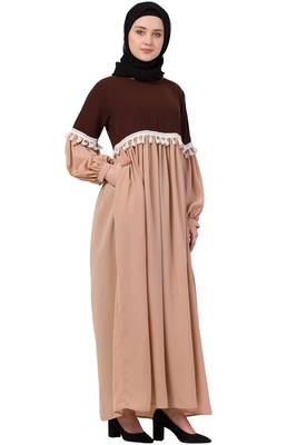 Brown Plain Nida Abaya 3