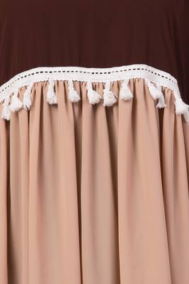 Brown Plain Nida Abaya 4