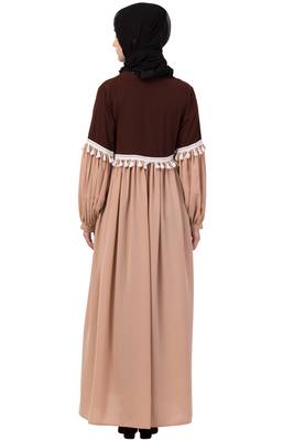 Brown Plain Nida Abaya 5