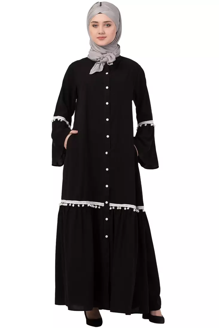 Black Plain Nida Abaya