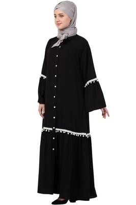 Black Plain Nida Abaya 2