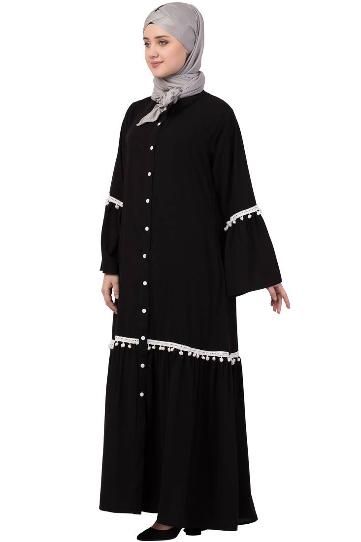 Black Plain Nida Abaya