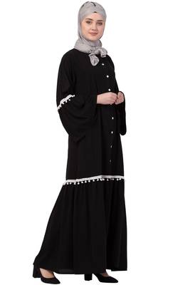 Black Plain Nida Abaya 3