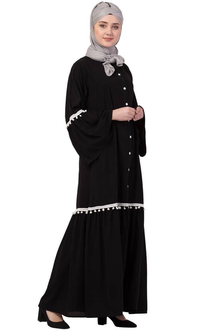 Black Plain Nida Abaya