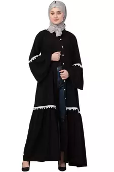 Black Plain Nida Abaya