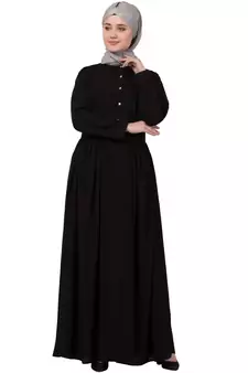 Black Plain Nida Abaya