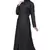 Black Plain Denim Abaya