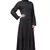 Black Plain Denim Abaya