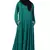 Green Plain Polyester Abaya