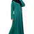 Green Plain Polyester Abaya
