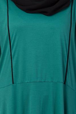 Green Plain Polyester Abaya 5