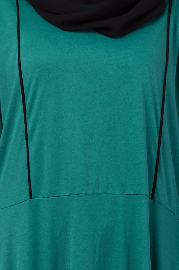 Green Plain Polyester Abaya