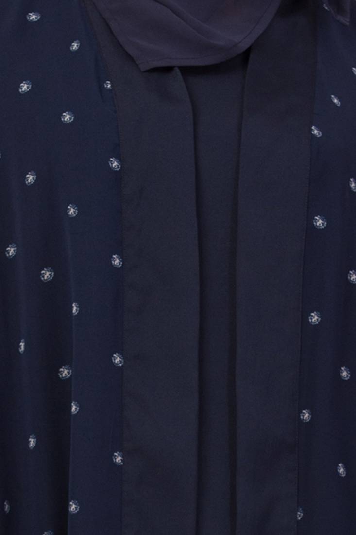 Blue Plain Crepe Abaya