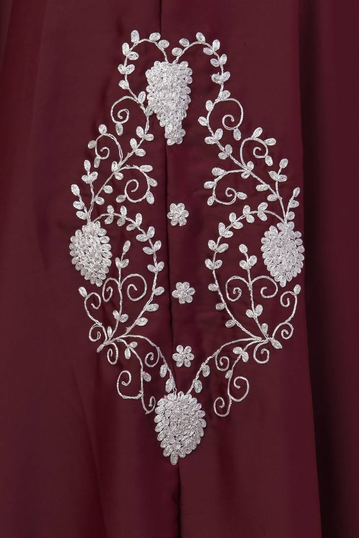 Maroon Plain Nida Abaya