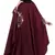 Maroon Plain Nida Abaya
