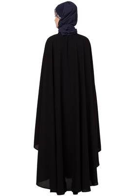 Black Plain Nida Abaya 3