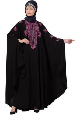 Black Plain Nida Abaya 1