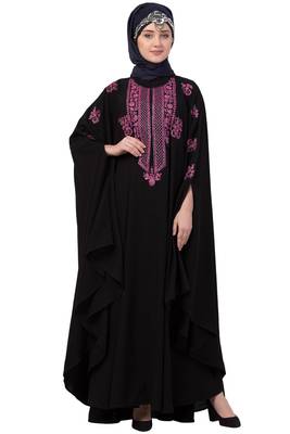 Black Plain Nida Abaya 2