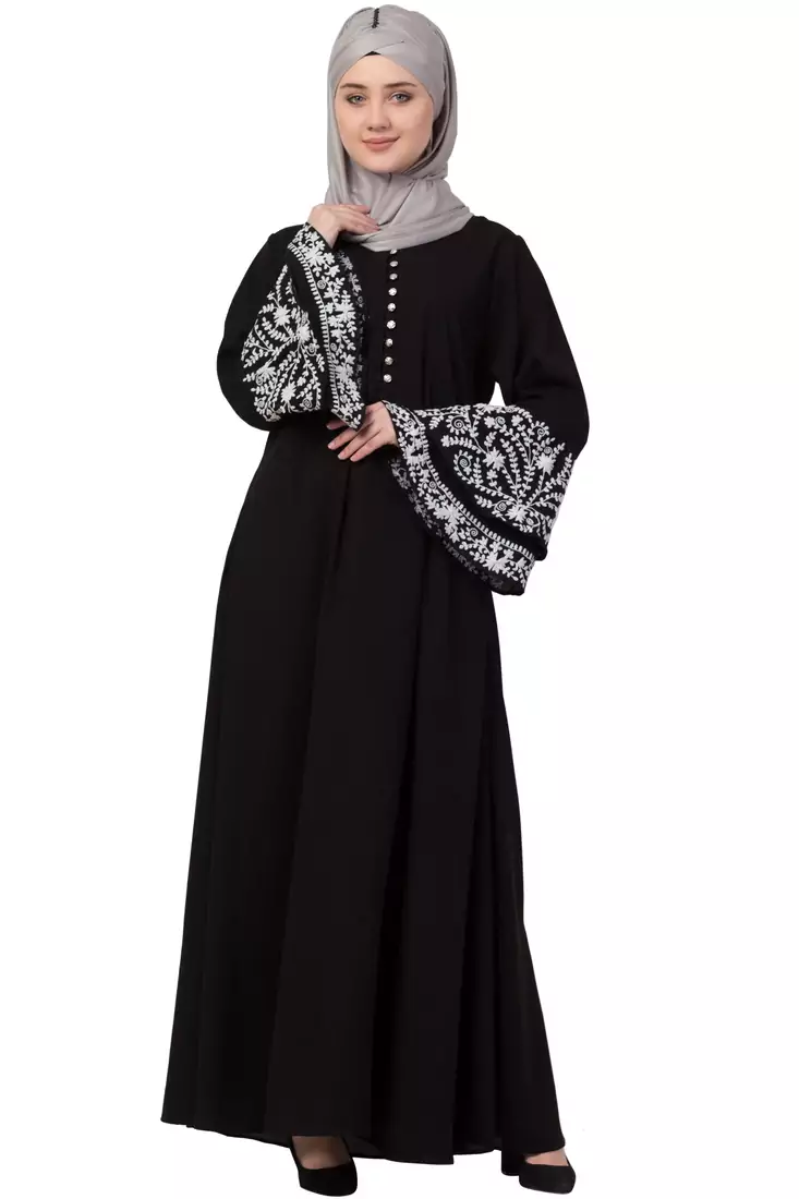 Black Plain Nida Abaya