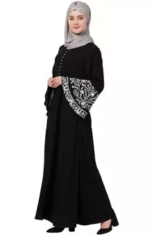 Black Plain Nida Abaya