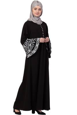 Black Plain Nida Abaya 3